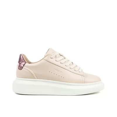 BASKET DE LUXE VO7 FEMME CUIR NUDE
